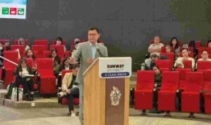 Kepala BPOM RI Taruna Ikrar menyampaikan pidato pembuka pada Inaugural Malaysia Microbiome Meeting (MMM) 2026 dan soft launching Sunway Microbiome Centre (SUMC) di Sunway University, Selangor, Malaysia, Sabtu (3/10/2026).